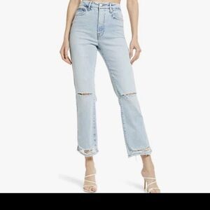 Good American Good Curve Straight Leg Jeans- Indigo- size 00/24. Never worn!!